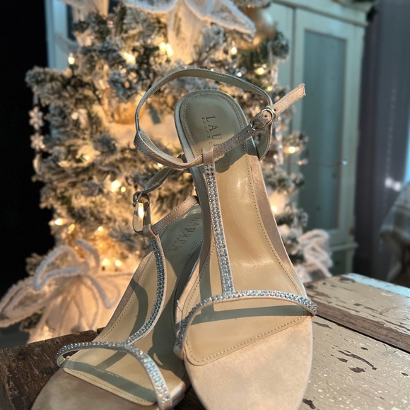 T strap rhinestone crystal heels *new years eve glam* - Picture 4 of 9